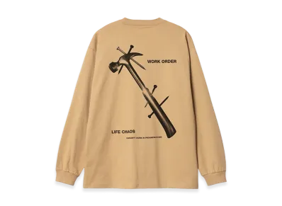 Carhartt WIP Reverse Hammer Long Sleeve T-Shirt "Dusty Hamilton Brown"