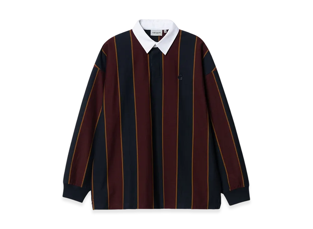 Carhartt WIP Ruben Stripe Rugby Shirt "Dark Navy/Amarone"
