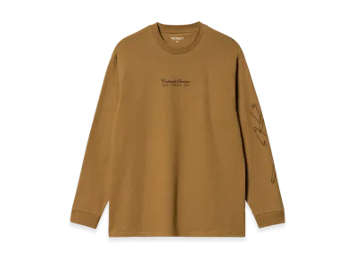 Carhartt WIP Safety Pin Long Sleeve T-Shirt "Hamilton Brown"