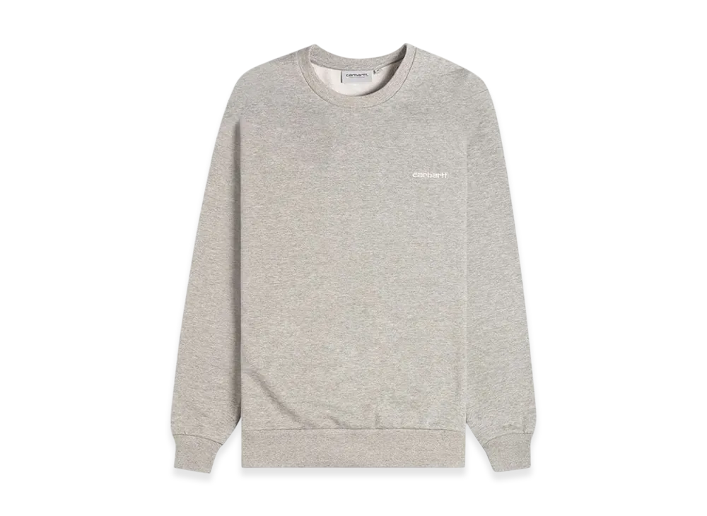 Carhartt WIP Script Embroidery Sweatshirt "Grey Heather/White"
