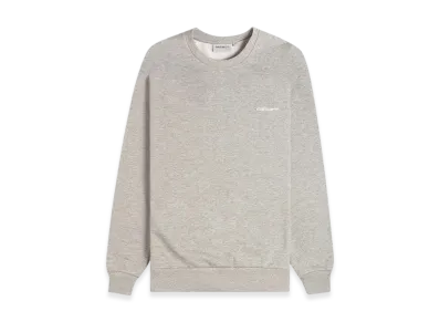 Carhartt WIP Script Embroidery Sweatshirt "Grey Heather/White"