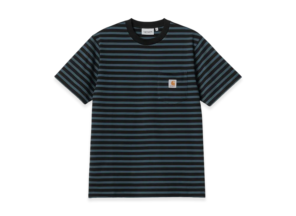 Carhartt WIP Seidler Stripe Pocket T-Shirt "Squid/Black"