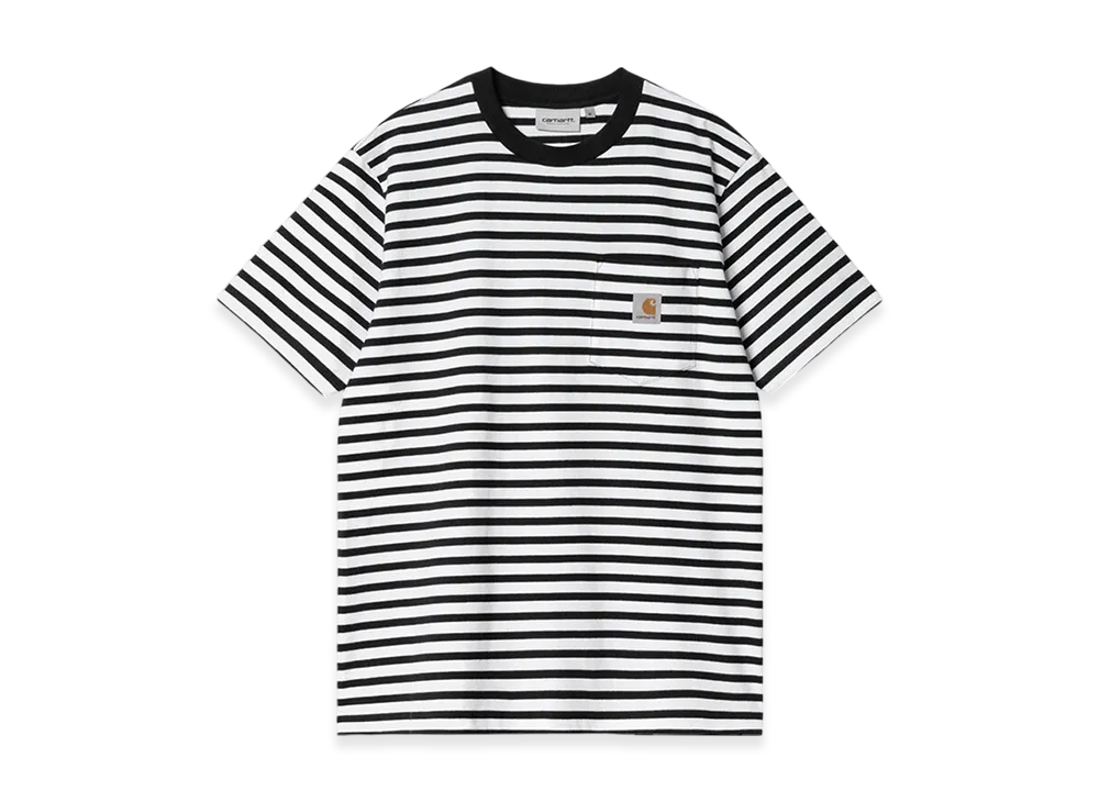 Carhartt WIP Seidler Stripe Pocket T-Shirt "Black/White"