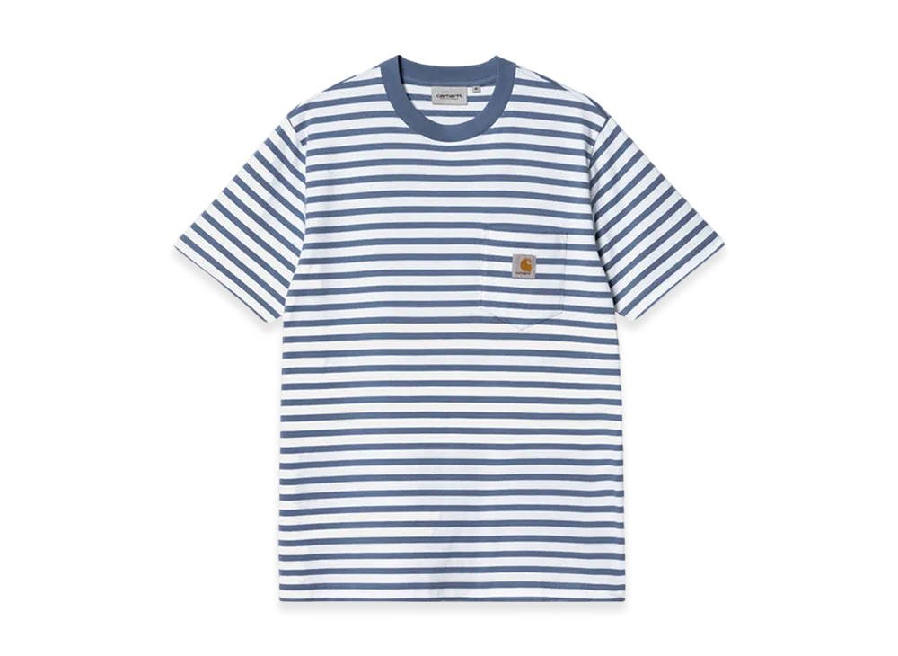 Carhartt WIP Seidler Stripe Pocket T-Shirt "Sorrent/Blue/White"