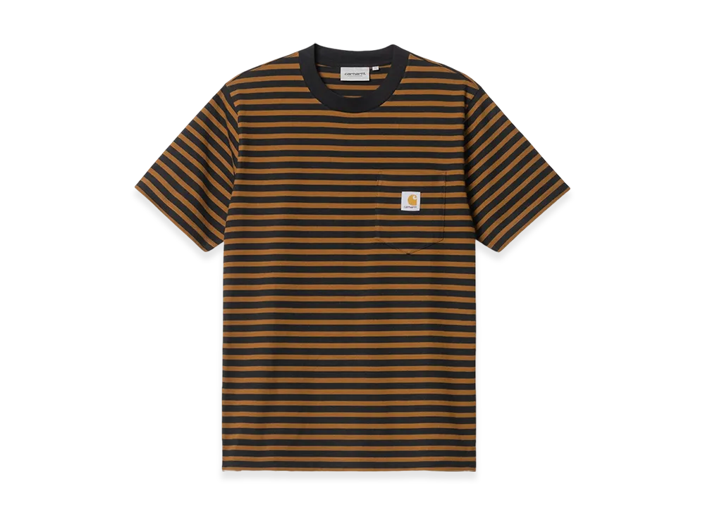 Carhartt WIP Seidler Stripe Pocket T-Shirt "Deep Hamilton Brown/Black"