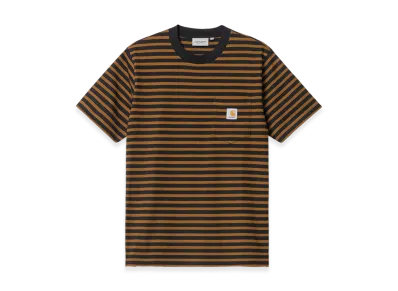 Carhartt WIP Seidler Stripe Pocket T-Shirt "Deep Hamilton Brown/Black"