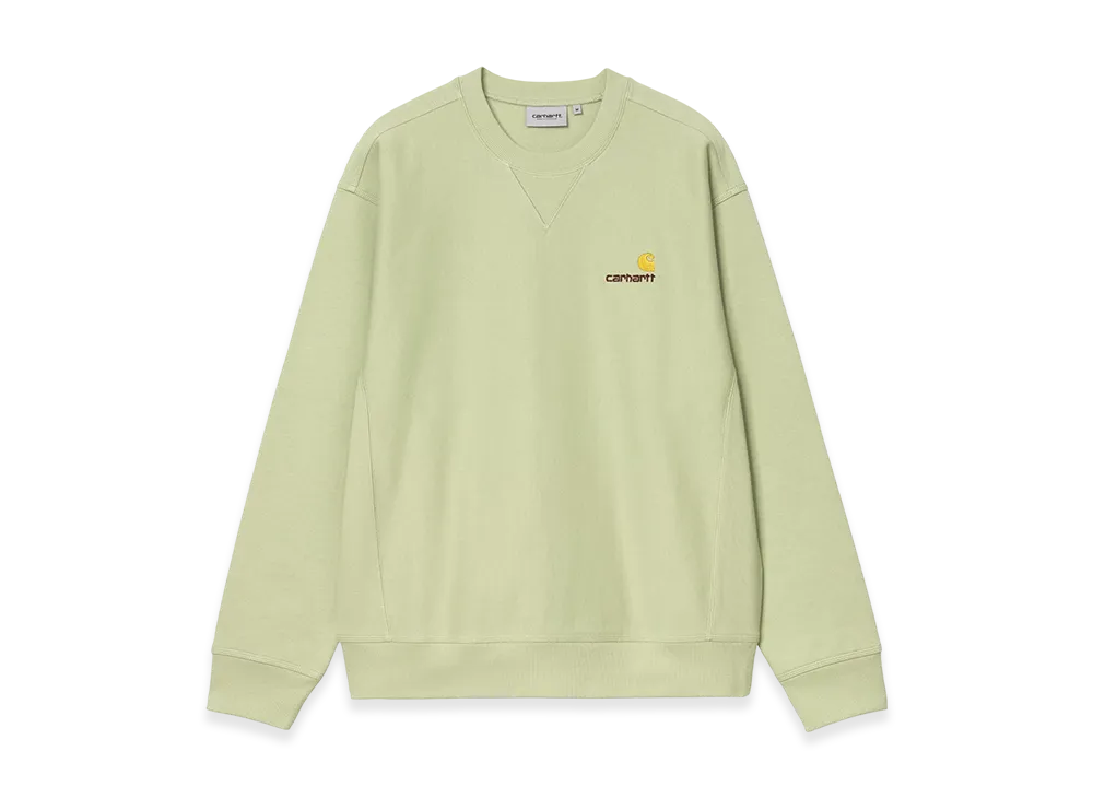 Carhartt WIP American Script Sweat "Pale Olive"