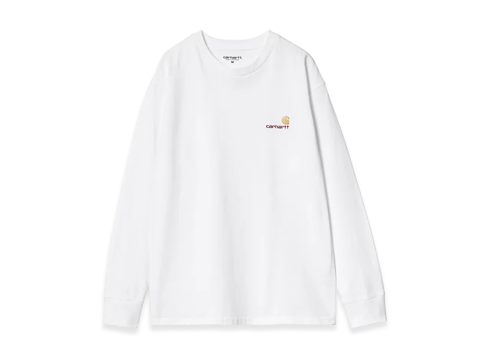 Carhartt WIP L/S American Script T-Shirt "White"