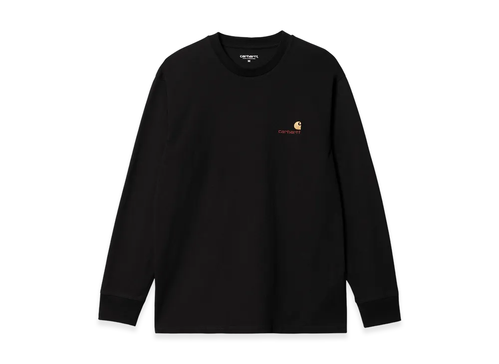Carhartt WIP L/S American Script T-Shirt "Black"