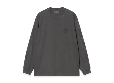 Carhartt WIP L/S Terrestrial T-Shirt "Black/Graphite(Pigment Garment Dyed)"