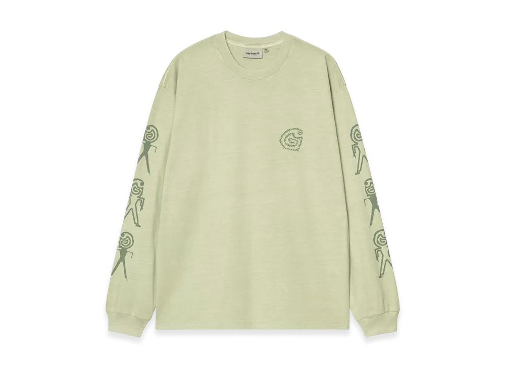 Carhartt WIP L/S Terrestrial T-Shirt "Pale Olive/Dollar Green(Pigment Garment Dyed)"