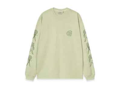 Carhartt WIP L/S Terrestrial T-Shirt "Pale Olive/Dollar Green(Pigment Garment Dyed)"