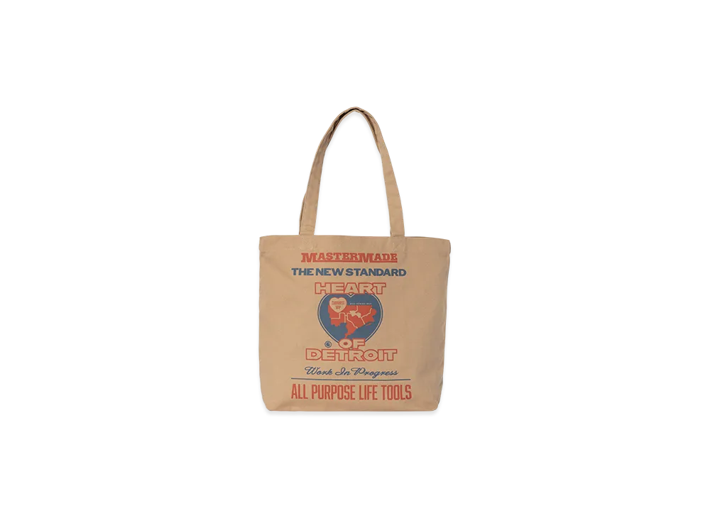 Carhartt WIP Canvas Graphic Tote "Arcan Print Dusty H Brown"