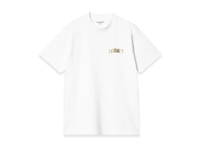 Carhartt WIP University Script T-Shirt "White/Gold"