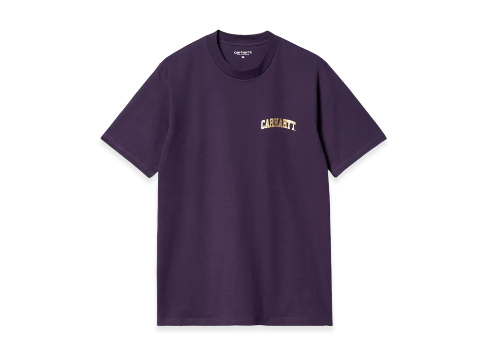 Carhartt WIP University Script T-Shirt "Cassis/Gold"