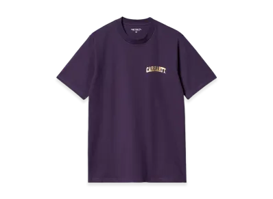 Carhartt WIP University Script T-Shirt "Cassis/Gold"