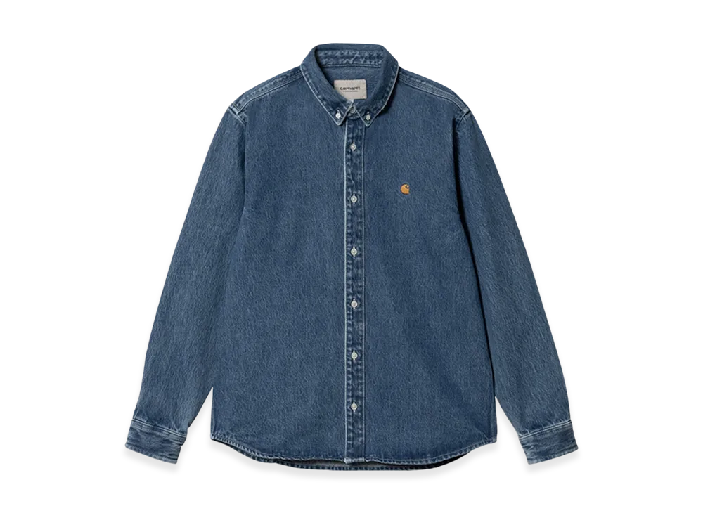 Carhartt WIP Weldon Shirt "Blue Heavy Stone Wash"