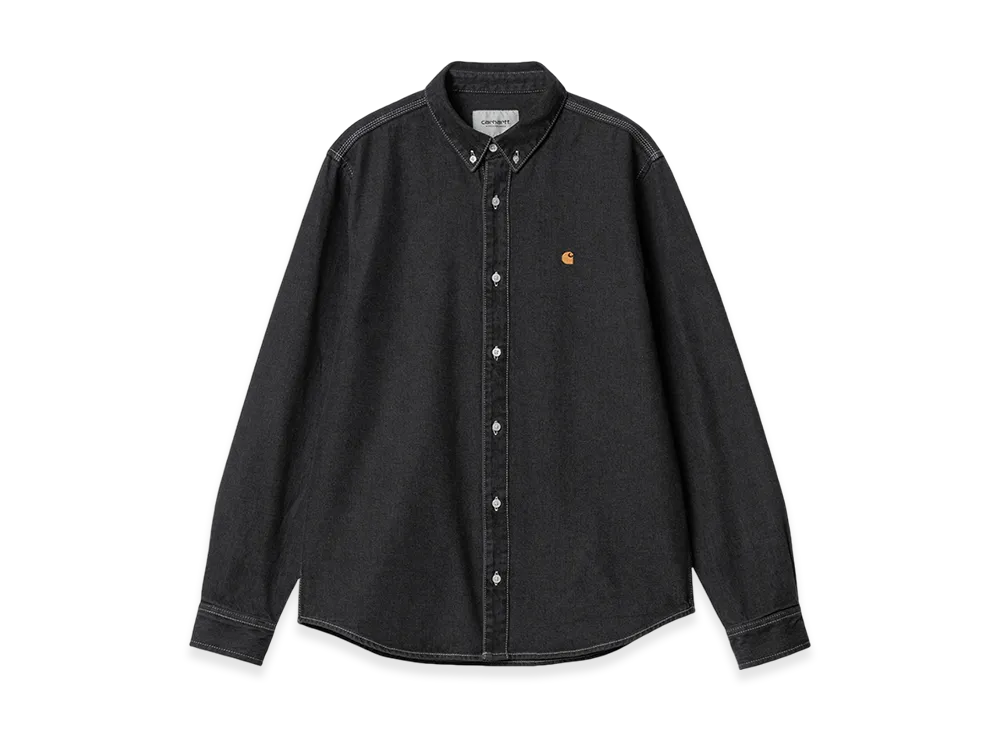 Carhartt WIP Weldon Shirt "Black Stone Washed"