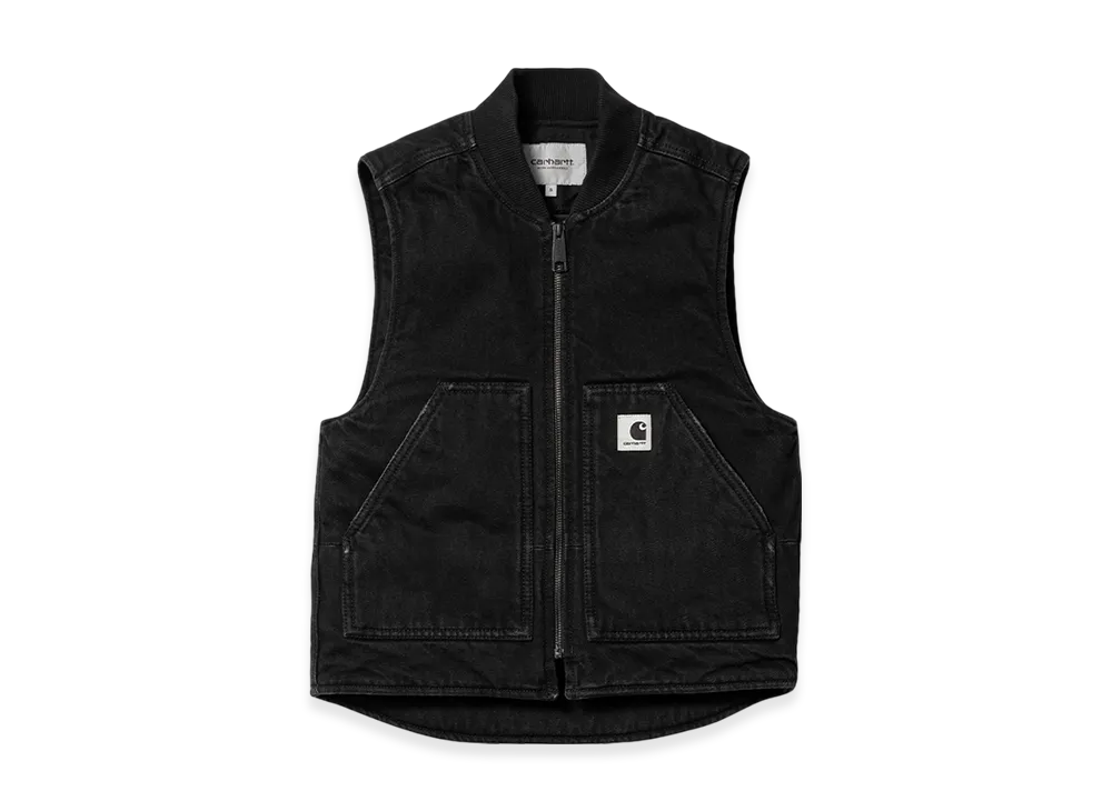 Carhartt WIP Women's Ace Vest "Black Stone Washed"