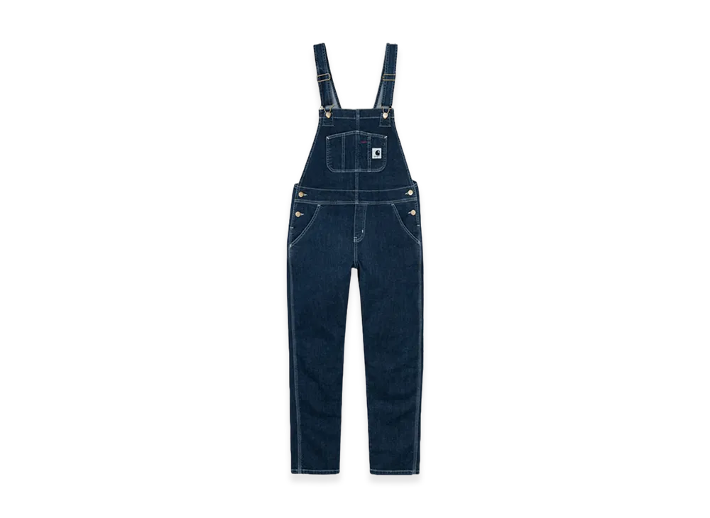 Carhartt WIP Women's Gallatin Blue Stretch Denim Bib Overall "Blue Stone Washed"
