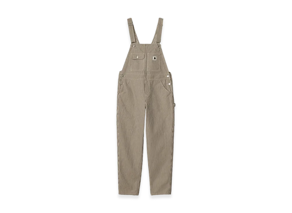 Carhartt WIP Women's Haywood Stripe Bib Overall "Wax/Black"