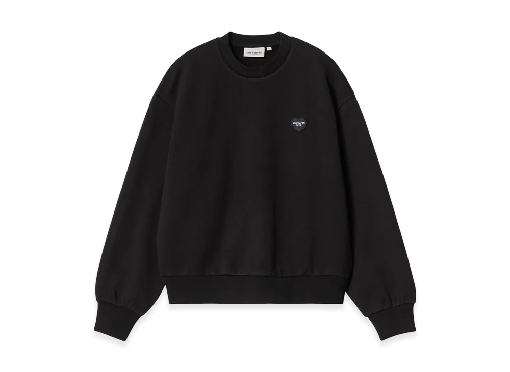Carhartt WIP Women's Heart Patch Sweatshirt "Black"