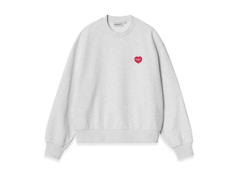 Carhartt WIP Women's Heart Patch Sweatshirt "Ash Heather"