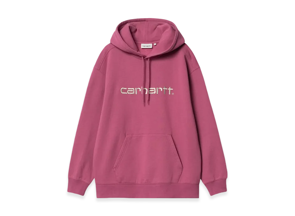 Carhartt WIP Women's Hooded Carhartt Sweatshirt "Magenta/Tonic"
