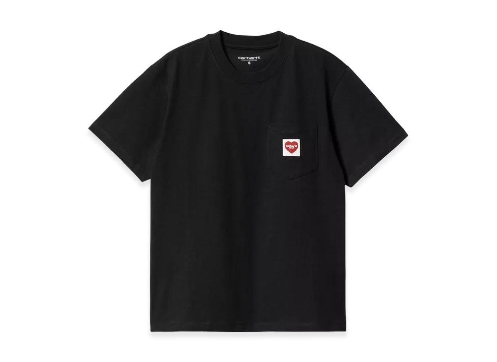 Carhartt WIP Women's Pocket Heart Short Sleeve T-Shirt "Black"