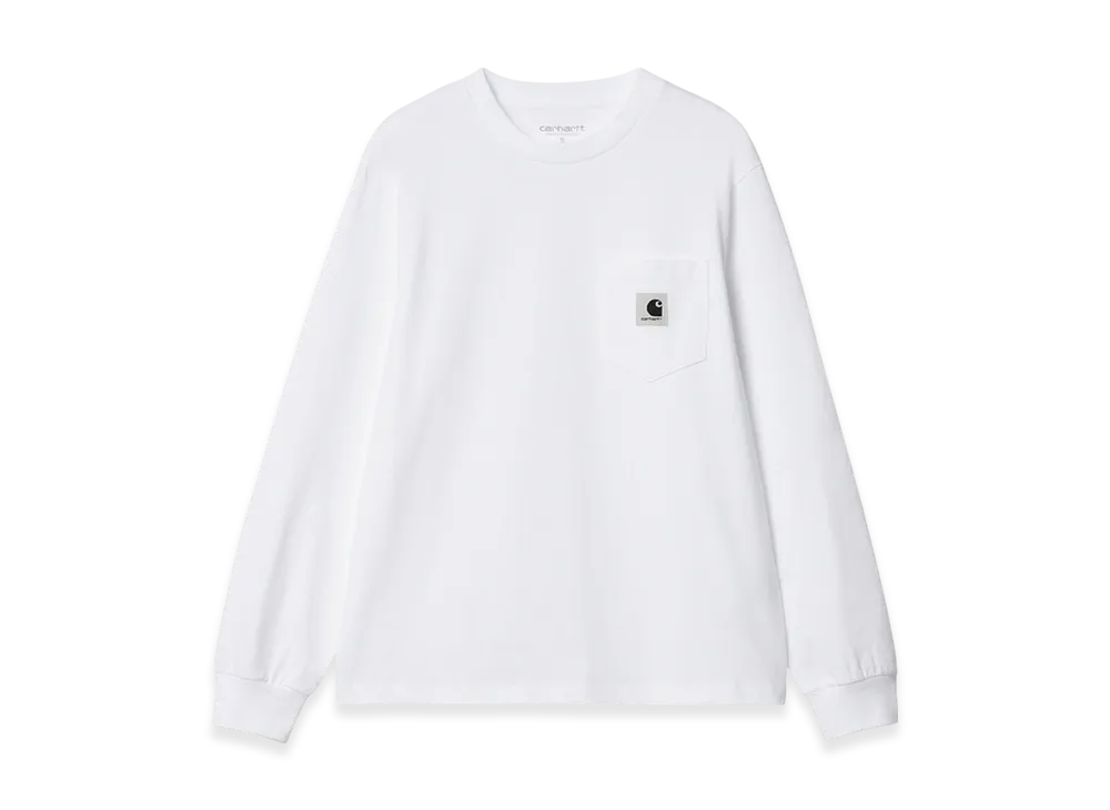 Carhartt WIP Women's Pocket Long Sleeve T-Shirt "White"