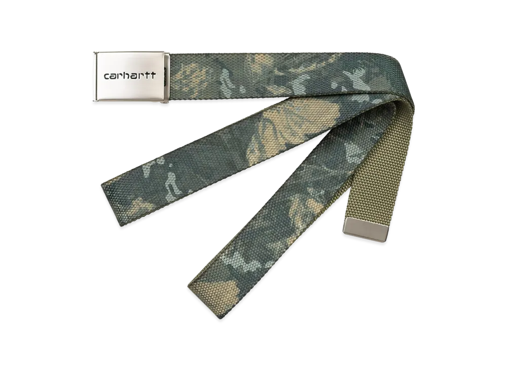 Carhartt WIP Clip Belt Chrome "Camo Combi Green"
