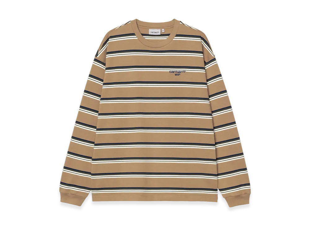 Carhartt WIP L/S Holm T-Shirt Holm Stripe "Peanut"