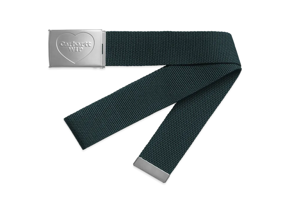 Carhartt WIP Heart Clip Belt "Deep Lagoon / Silver"