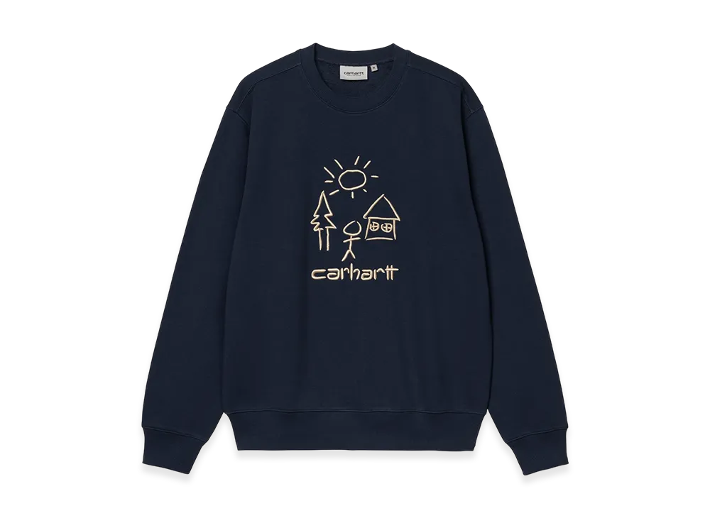 Carhartt WIP Masterpiece Sweat "Air Force Blue / Dusty H Brown"