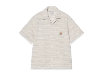 Carhartt WIP S/S Gellar Shirt Gellar Stripe "Wax (rinsed)"