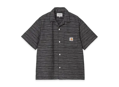 Carhartt WIP S/S Gellar Shirt Gellar Stripe "Black (rinsed)"
