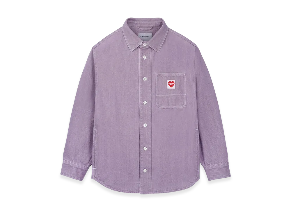 Carhartt WIP L/S Nash Shirt "Sea Fog(Enzyme Bleach Washed)"