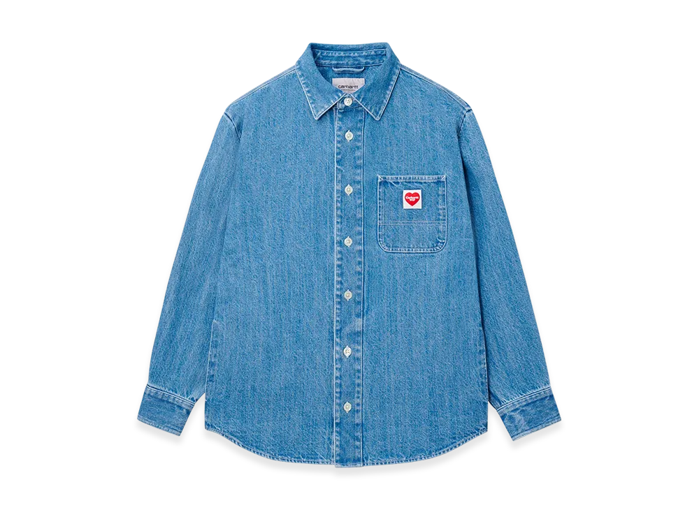 Carhartt WIP L/S Nash Shirt "Blue(Stone Washed)"