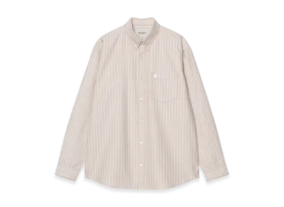 Carhartt WIP L/S Cassel Shirt "Cassel Stripe(Peanut / White)"
