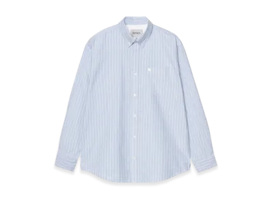 Carhartt WIP L/S Cassel Shirt "Cassel Stripe(Bleach / White)"