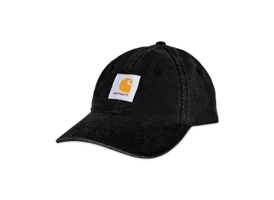 Carhartt WIP Canvas 6-Panel Cap "Black/White(Stone Washed)"