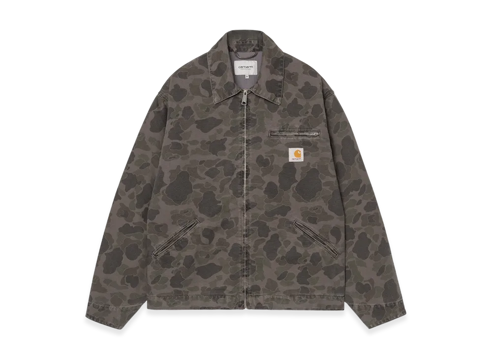 Carhartt WIP Duck Detroit Jacket "Camo Duck Green/Porphyry Garment Dyed"