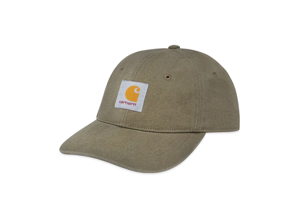 Carhartt WIP Canvas 6-Panel Cap "Sage Green/White(Stone Washed)"
