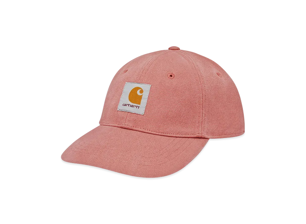 Carhartt WIP Canvas 6-Panel Cap "Ash Pink/White(Stone Washed)"