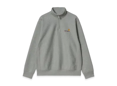 Carhartt WIP Half Zip American Script Sweat "Grey Heather"