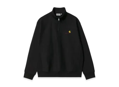 Carhartt WIP Half Zip American Script Sweat "Black"