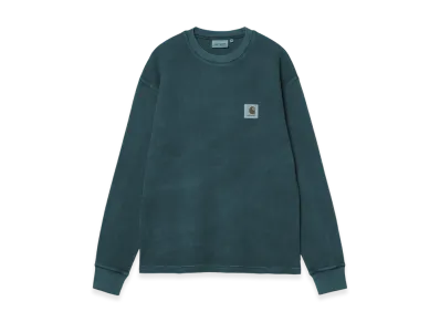 Carhartt WIP L/S Vista Waffle T-Shirt "Deep Lagoon(Garment Dyed)"