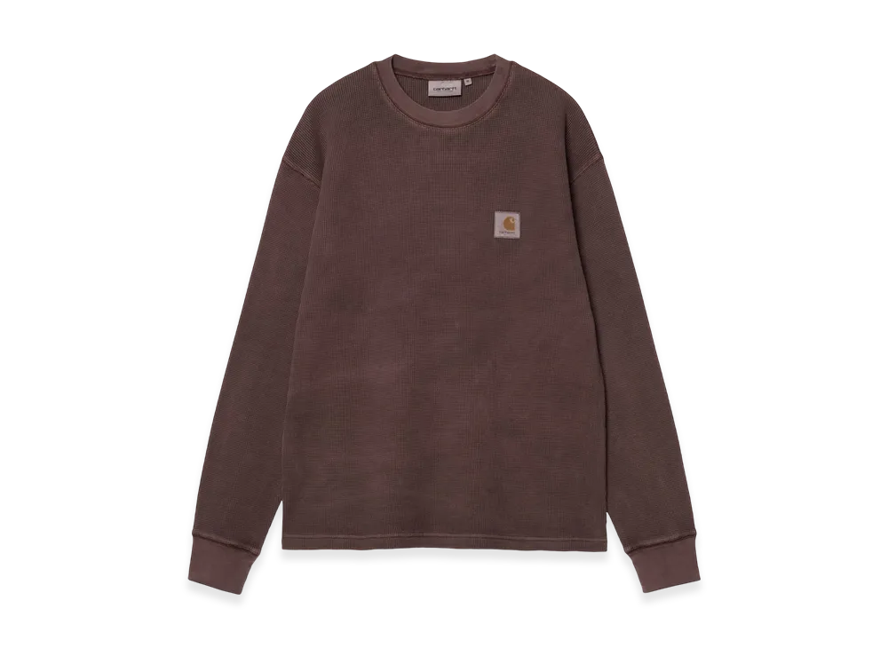 Carhartt WIP L/S Vista Waffle T-Shirt "Palisander(Garment Dyed)"
