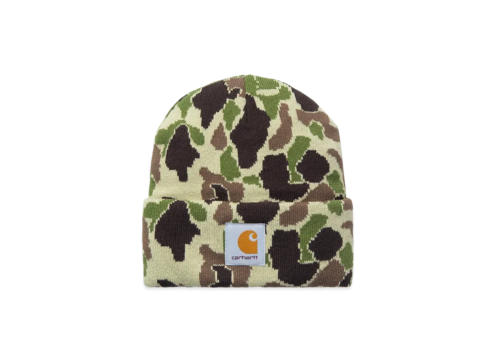 Carhartt WIP Camo Duck Beanie "Camo Duck Jacquard Green"