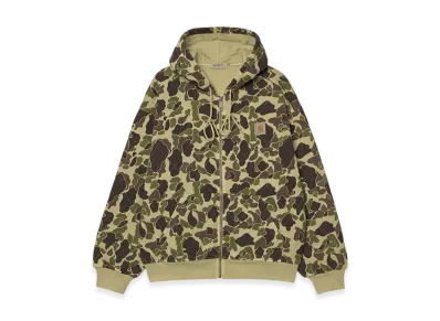 Carhartt WIP Hooded Vista Quilted Sweat Jacket "Camo Duck Green(Garment Dyed)"